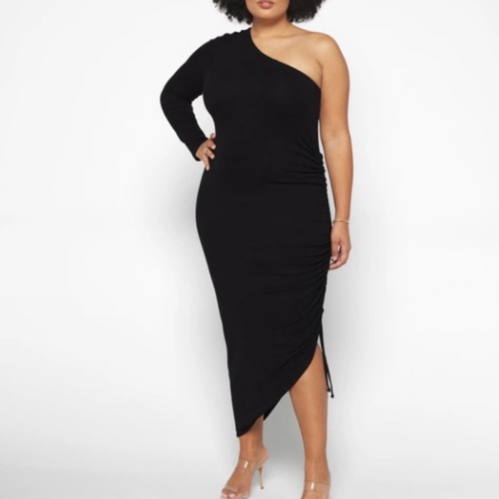 REVOLVE LNA Milou One Shoulder Black Dress 3X NWT